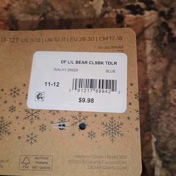 Kids Plaid Slippers - Red and Blue - Picture 8 of 10